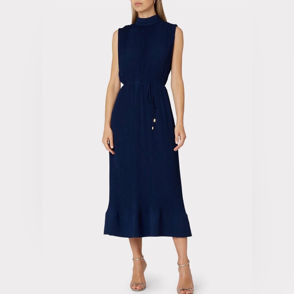Milly Melina Pleated Midi Dress